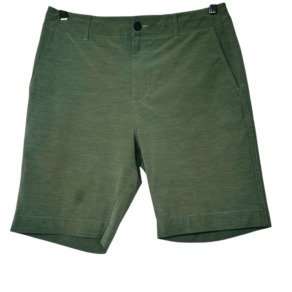 Faherty Men’s All Day Chino Shorts Green Pockets/Drawstring Sz.30-As Is- Preppy